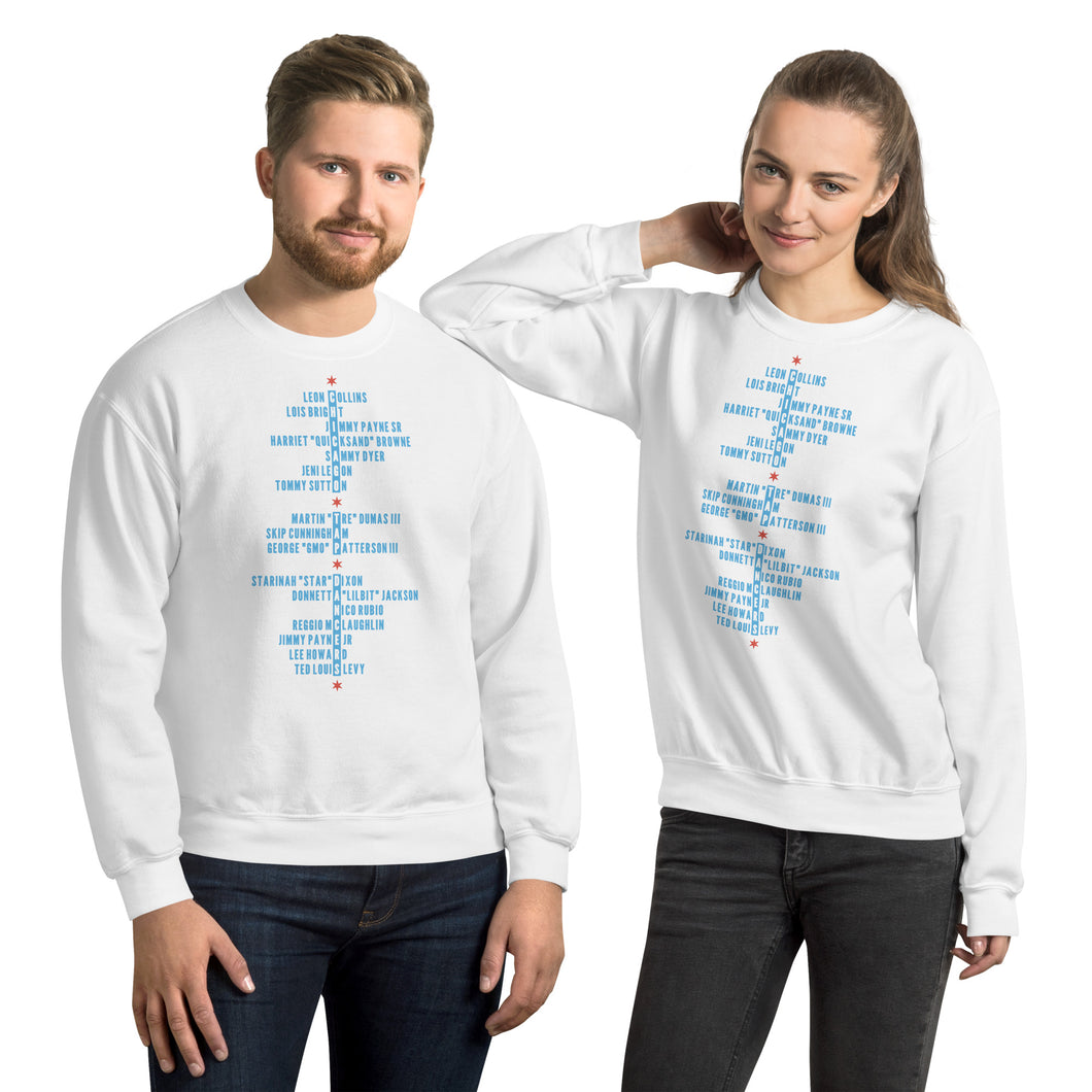 Chi Tap Dancers (White Gildan 18000 - Unisex Crew Neck Sweatshirt)