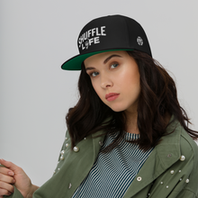 Load image into Gallery viewer, Shuffle Liiife Supreme - Snapback Hat (with Green Undervisor and Side Logos)
