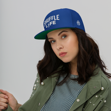 Load image into Gallery viewer, Shuffle Liiife Supreme - Snapback Hat (with Green Undervisor and Side Logos)
