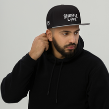 Load image into Gallery viewer, Shuffle Liiife Supreme - Snapback Hat (with Grey Undervisor and Side Logos)
