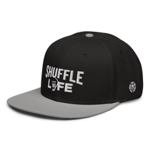 Load image into Gallery viewer, Shuffle Liiife Supreme - Snapback Hat (with Grey Undervisor and Side Logos)
