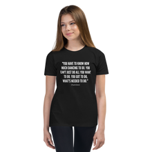 Load image into Gallery viewer, Chuck Green Quote - Youth Short Sleeve T-Shirt
