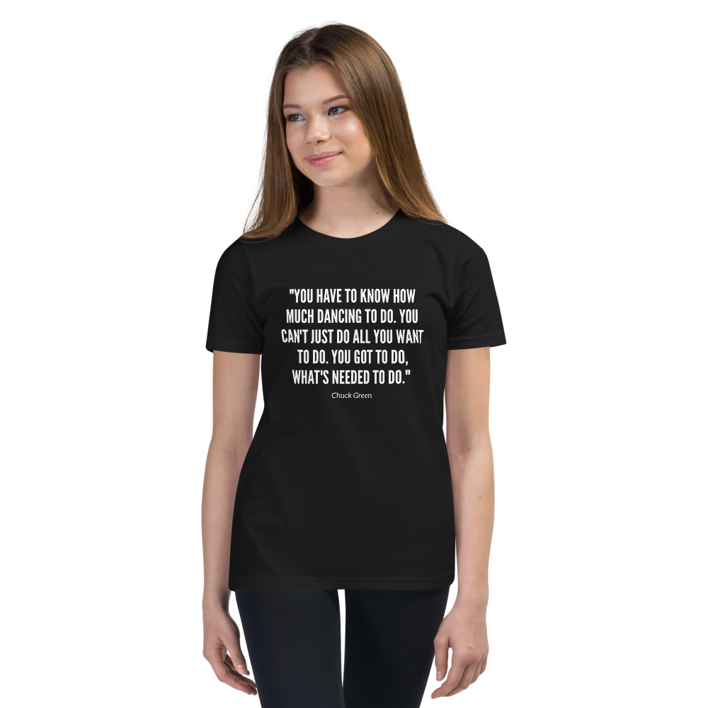 Chuck Green Quote - Youth Short Sleeve T-Shirt